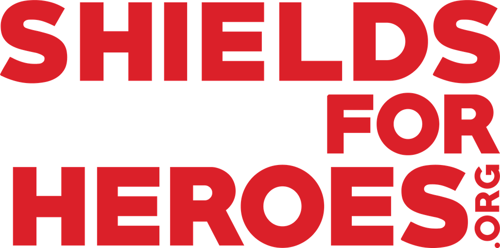Logo for Shields for Heroes, a New York City-based group that aims to connect healthcare workers with supplies during the COVID-19 pandemic