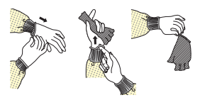 doffing PPE gloves diagram