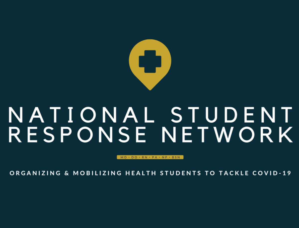 Nation Student Response Network, Organizing & mobilizing health students to tackle COVID-19, logo